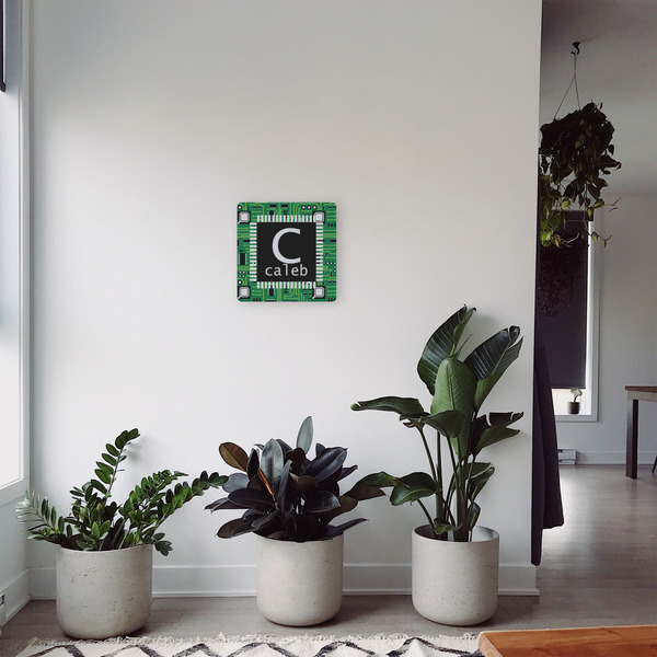 Circuit Board 12x12 - Canvas Print - In Context