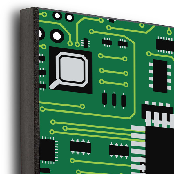Circuit Board 12x12 Wood Print - Closeup