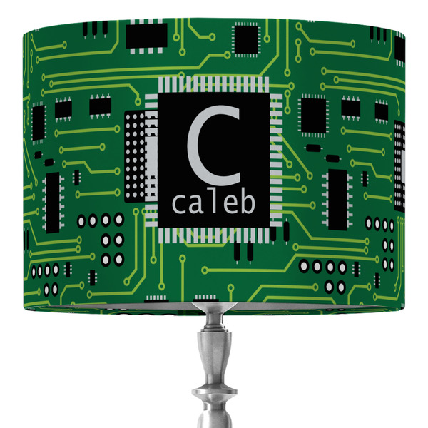 Custom Circuit Board 16" Drum Lamp Shade - Fabric (Personalized)