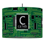 Circuit Board 16" Drum Pendant Lamp - Fabric (Personalized)