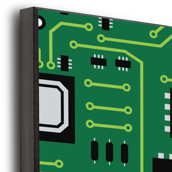 Circuit Board 16x20 Wood Print - Closeup