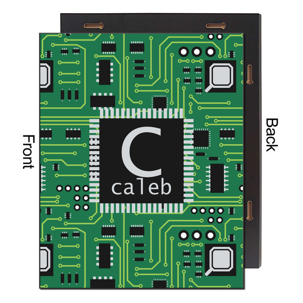 Circuit Board 16x20 Wood Print - Front & Back View