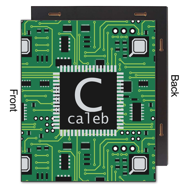 Circuit Board 20x24 Wood Print - Front & Back View