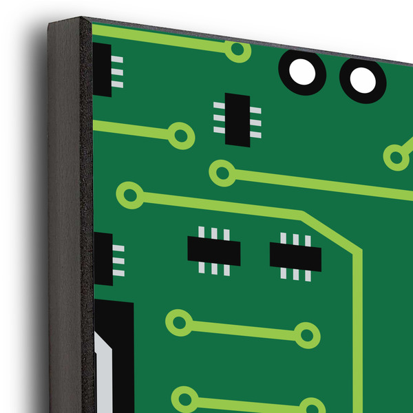 Circuit Board 20x30 Wood Print - Closeup