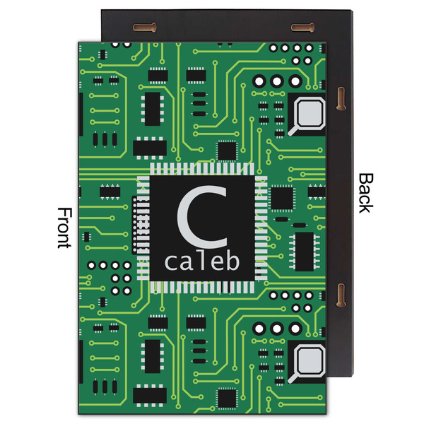 Circuit Board 20x30 Wood Print - Front & Back View