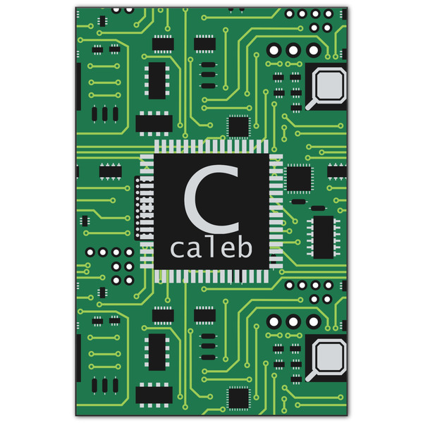 Custom Circuit Board Wood Print - 20x30 (Personalized)