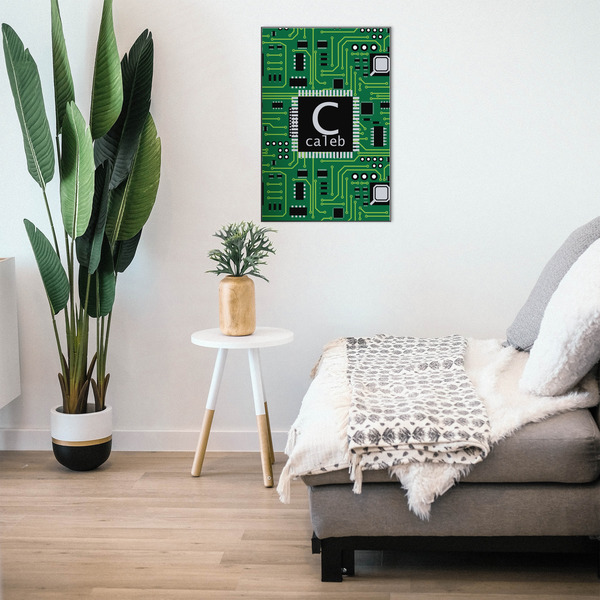 Circuit Board 20x30 Wood Print - In Context