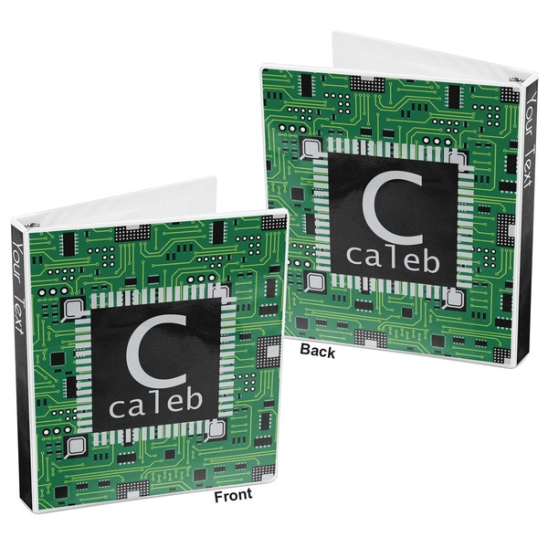 Circuit Board 3-Ring Binder Front and Back