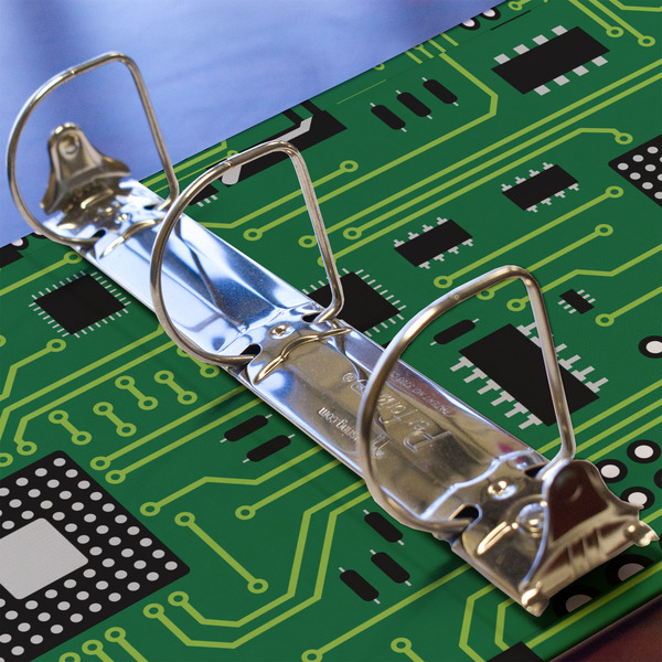 Circuit Board 3 Ring Binders - Full Wrap - 2" - DETAIL