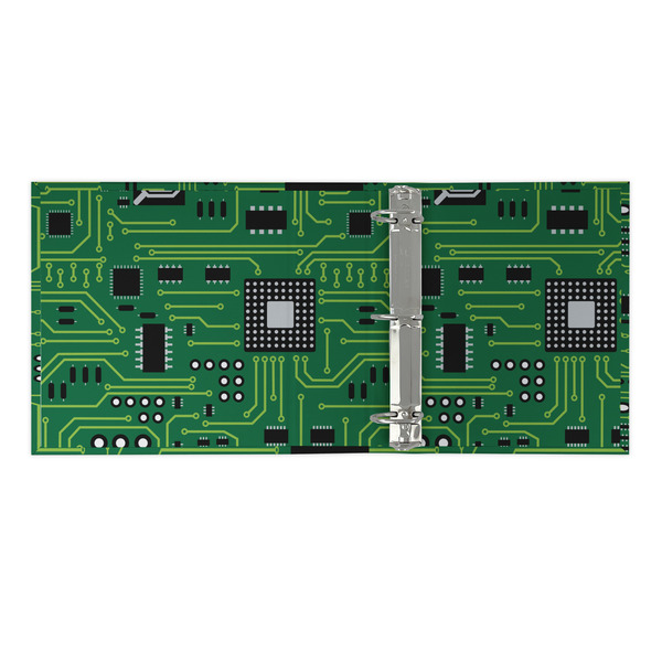 Circuit Board 3 Ring Binders - Full Wrap - 2" - OPEN INSIDE