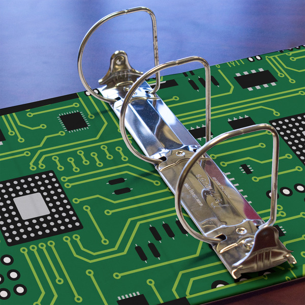 Circuit Board 3 Ring Binders - Full Wrap - 3" - DETAIL