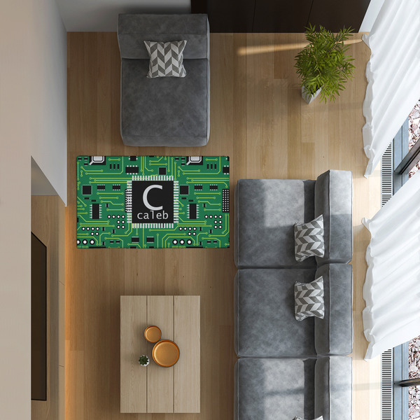 Circuit Board 3'x5' Indoor Area Rugs - IN CONTEXT