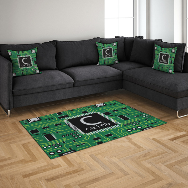 Circuit Board 4'x6' Indoor Area Rugs - IN CONTEXT