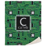 Circuit Board Sherpa Throw Blanket (Personalized)