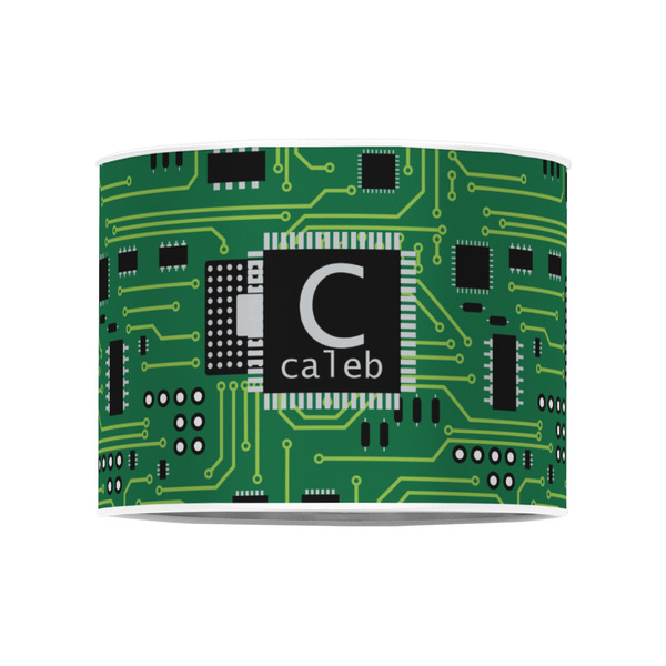 Circuit Board 8" Drum Lampshade - FRONT (Poly Film)