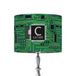 Circuit Board 8" Drum Lamp Shade - Fabric (Personalized)