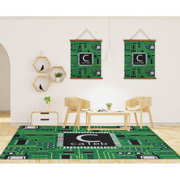Circuit Board 8'x10' Indoor Area Rugs - IN CONTEXT