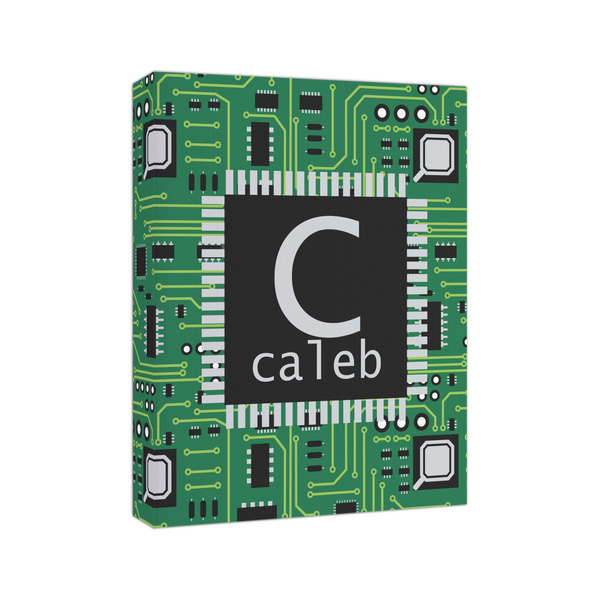 Circuit Board 8x10 - Canvas Print - Angled View