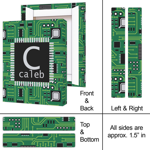 Circuit Board 8x10 - Canvas Print - Approval