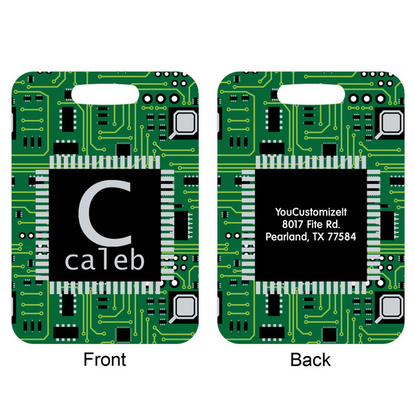 Circuit Board Aluminum Luggage Tag (Front + Back)