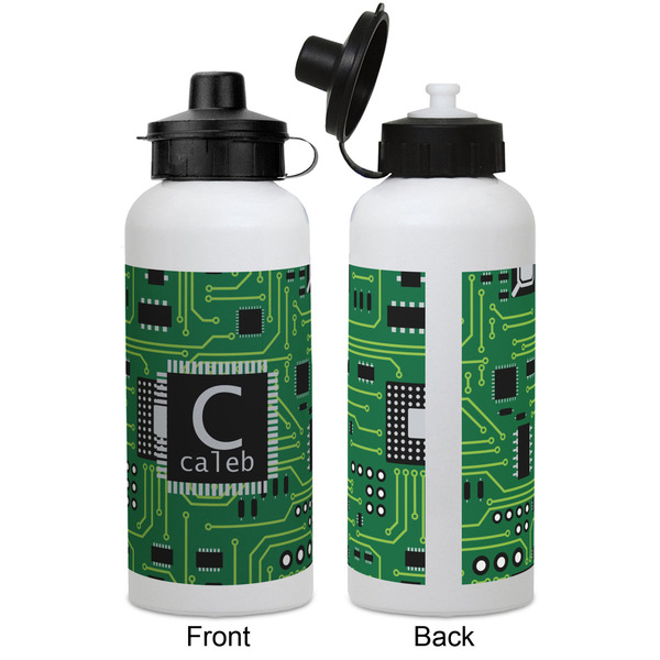 Circuit Board Aluminum Water Bottle - White APPROVAL