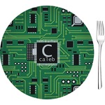 Circuit Board 8" Glass Appetizer / Dessert Plates - Single or Set (Personalized)