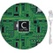 Circuit Board 8" Glass Appetizer / Dessert Plates - Single or Set (Personalized)