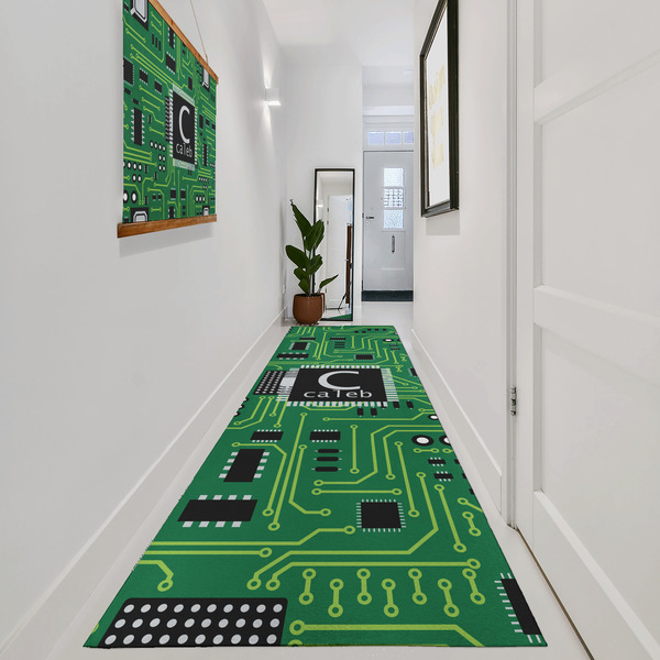 Circuit Board Area Rug Sizes - In Context (vertical)