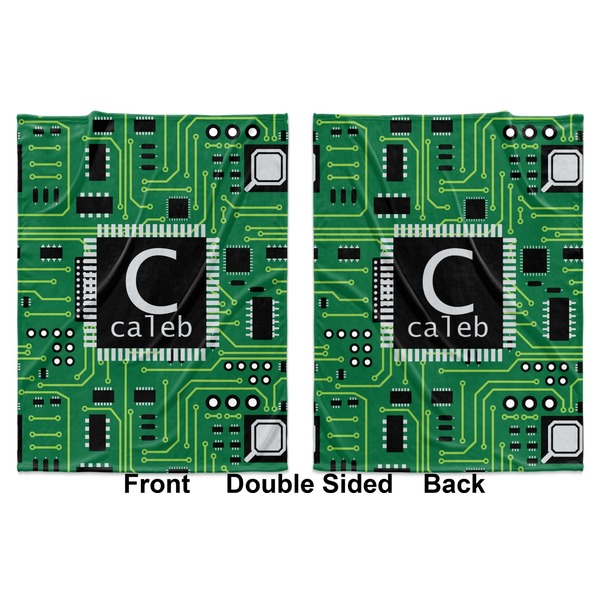 Circuit Board Baby Blanket (Double Sided - Printed Front and Back)