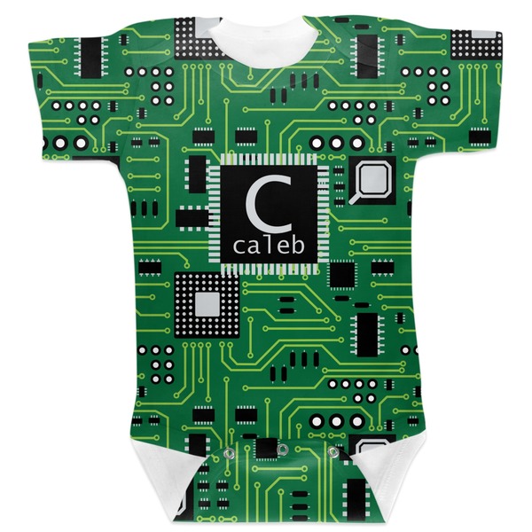 Custom Circuit Board Baby Bodysuit 0-3 (Personalized)