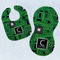 Circuit Board Baby Bib & Burp Set w/ Name and Initial