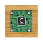 Circuit Board Bamboo Trivet with Ceramic Tile Insert (Personalized)