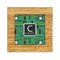 Circuit Board Bamboo Trivet with 6" Tile - FRONT