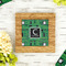 Circuit Board Bamboo Trivet with 6" Tile - LIFESTYLE