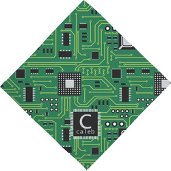 Circuit Board Dog Bandana Scarf w/ Name and Initial
