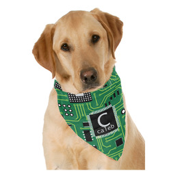Circuit Board Dog Bandana Scarf w/ Name and Initial