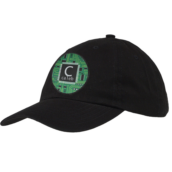Custom Circuit Board Baseball Cap - Black (Personalized)