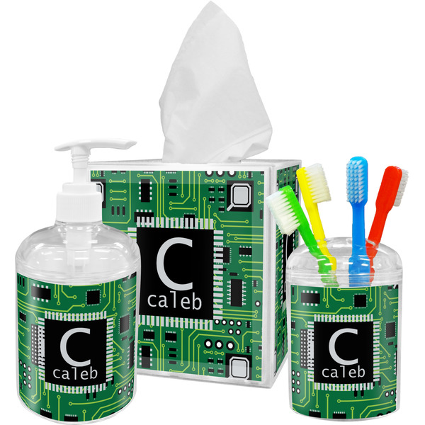 Circuit Board Bathroom Accessories Set (Personalized)