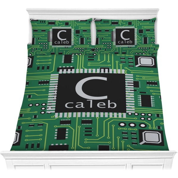 Custom Circuit Board Comforter Set - Full / Queen (Personalized)
