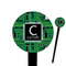 Circuit Board Black Plastic 6" Food Pick - Round - Closeup
