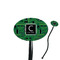 Circuit Board Black Plastic 7" Stir Stick - Oval - Closeup