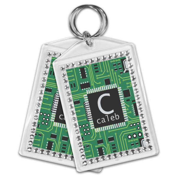 Circuit Board Bling Keychain - MAIN