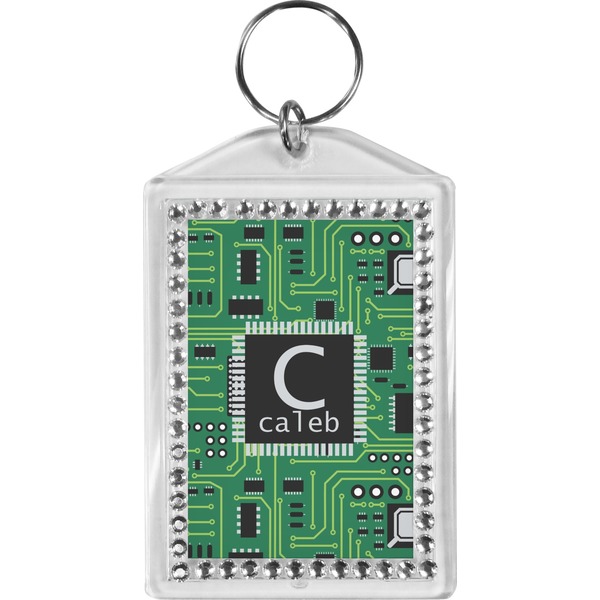 Custom Circuit Board Bling Keychain (Personalized)
