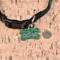Circuit Board Bone Shaped Dog ID Tag - Small - In Context