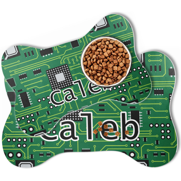 Circuit Board Bone Shaped Dog Mats - MAIN