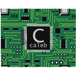 Circuit Board Woven Fabric Placemat - Twill w/ Name and Initial