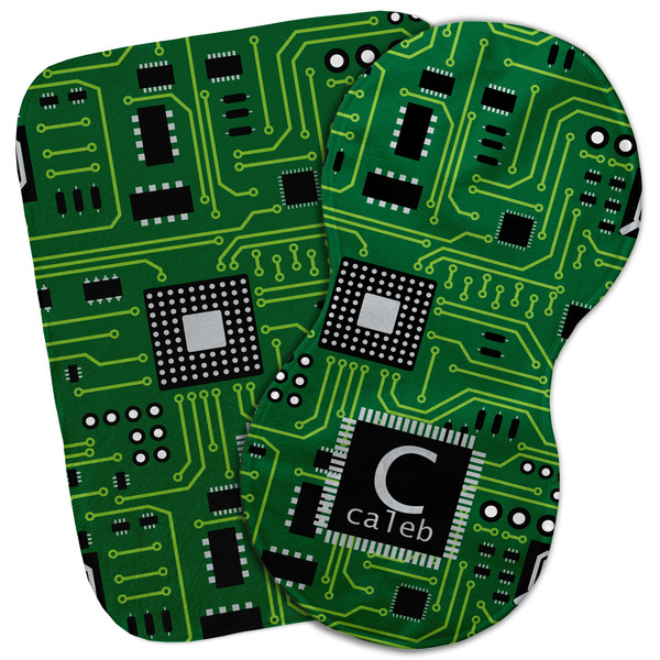 Custom Circuit Board Burp Cloth (Personalized)