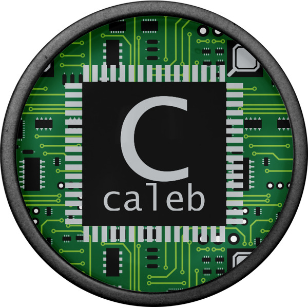 Circuit Board Cabinet Knob - Black - Front