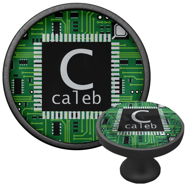 Circuit Board Cabinet Knob - Black - Multi Angle