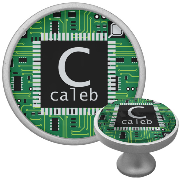 Circuit Board Cabinet Knob - Nickel - Multi Angle